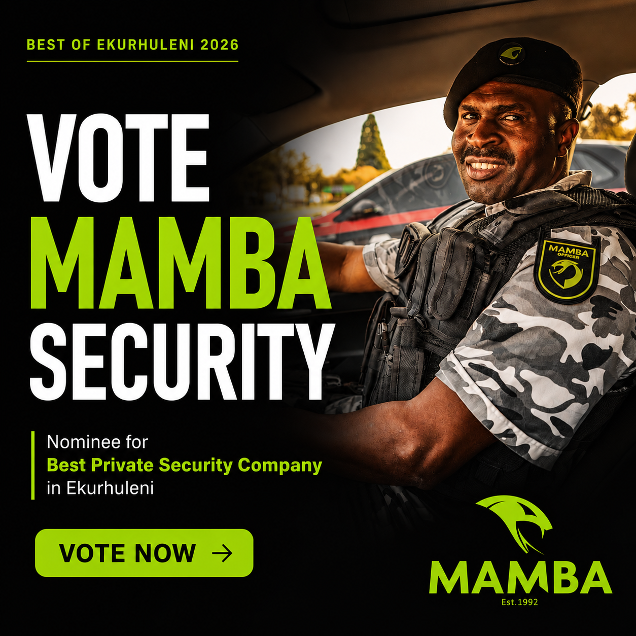 Vote Mamba Security - Best Private Security Company in Ekurhuleni